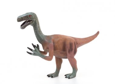 yan görünümü nothronychus oyuncak beyaz bir arka plan üzerinde