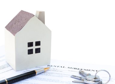 kira sözleşmesi bir mimari modeli ve bir hesap makinesi ile iletişim ve kalem ve dahil hiçbir logo veya marka kırpma yolu tuşları