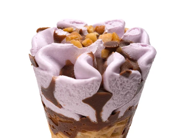 Vaniljsmak glasstrut som närbild på en vit bakgrund — Stockfoto