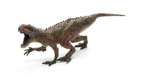 Carcharodontosaurus speelgoed op een witte achtergrond — Stockfoto
