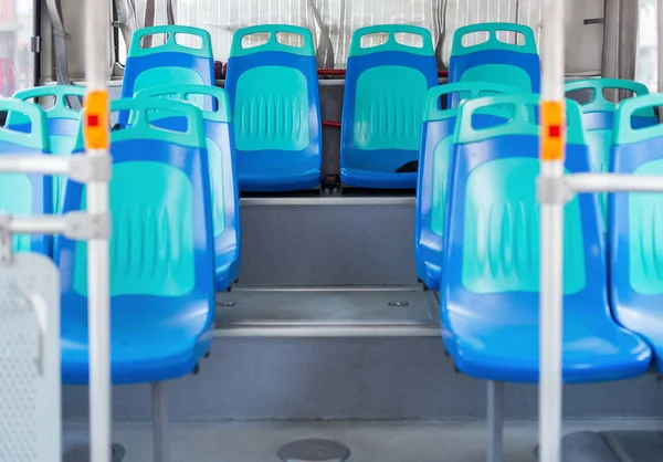 Bus inside with empty seats — Stock Photo, Image