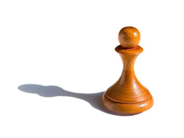 Schachfigur auf Weiß mit Schatten — Stockfoto