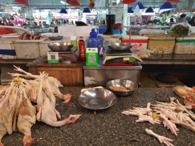 Zhongshan, Çin-Aralık 7, Çin pazarında Wechat Qr kodu ödeme sembolleri ile 2017:retailers. QR code ödeme ve para nakletmek için çok yaygın ve popüler Çin olur.