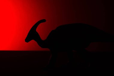 Parasaurolophus gölge koyu kırmızı ışık ile