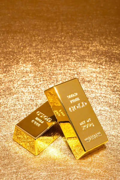 Gold Bars Shiny Golden Background Vertical — Stock Photo, Image