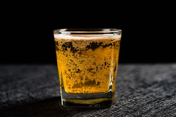 Cut Fresh Beer Dark Background — Stock Photo, Image