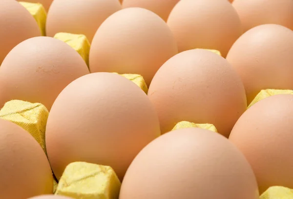 Huevos Frescos Paquete Papel Cerca — Foto de Stock