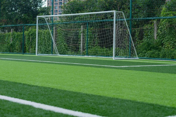 goal of an outdoor soccer field