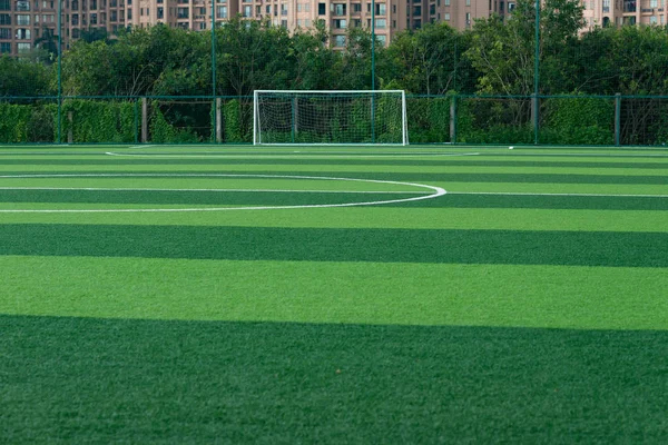 Bir Açık Futbol Sahası Amacı — Stok fotoğraf