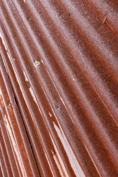 Side View Old Rusty Metal Plate — Stock Photo, Image