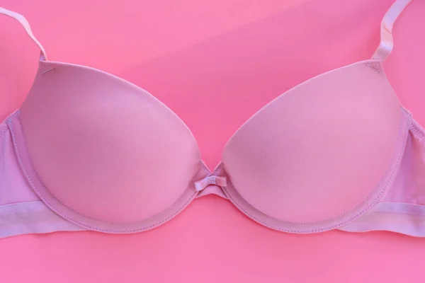 Soutien Gorge Rose Pour Les Femmes Gros Plan Sur Fond — Photo