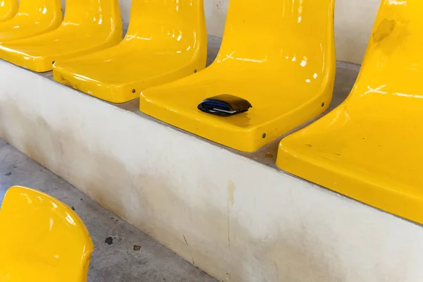 Lost Wallet Lying Stadium Seat — Stock Photo, Image