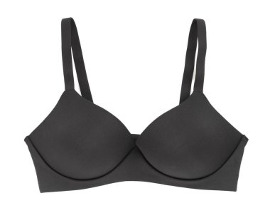 Beyaz arka planda kadınlar için siyah sütyen