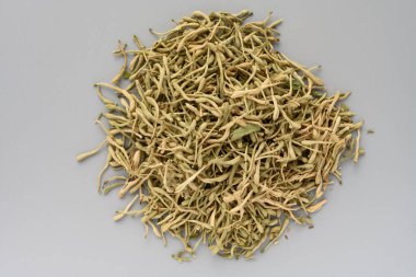 Bitki ilacı Jinyinhua veya Lonicerae Japonicae Flos veya Japon hanımeli çiçeği Bud