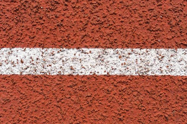 Close Texture Rubber Runway White Lane Divider Line — Stock Photo, Image