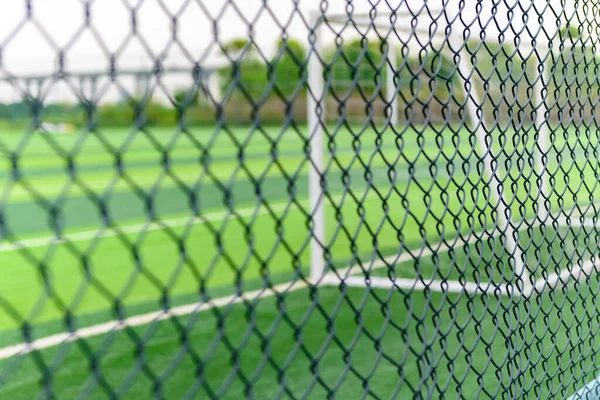 Teren Fotbal Spatele Gardului — Fotografie, imagine de stoc