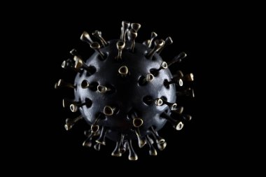 Koronavirüs siyah arkaplanı kapatır