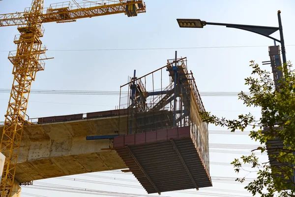 Autostrada Cemento Costruzione Giorno — Foto Stock