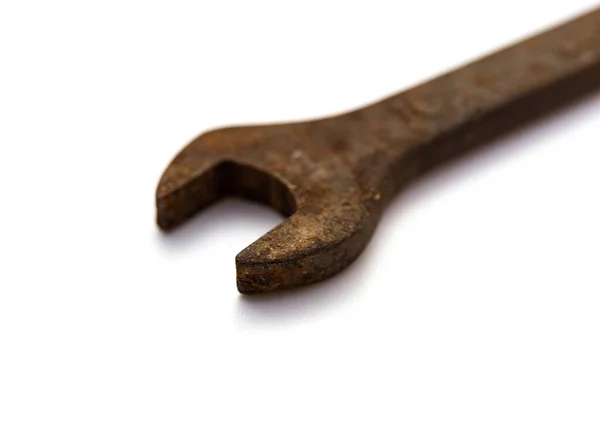 Rusty Spanner White Background — Stock Photo, Image