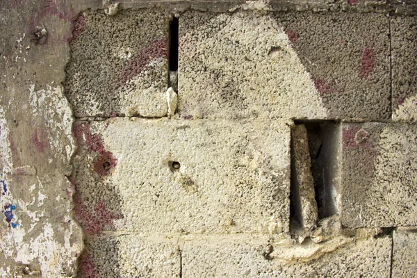 Beton eski duvar. Yakın.