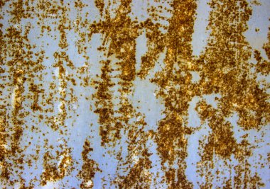 Eski boya ve pas elementleriyle demir duvar