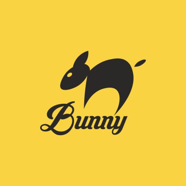 Tavşan logosu tasarım şablonu