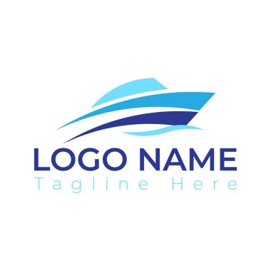 Sürat teknesi logosu. Yat logosu tasarım şablonu.