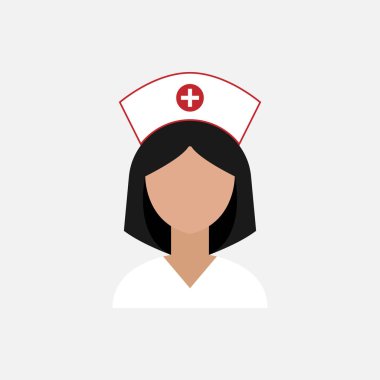 Hemşire vektör ikonu. Hemşire logosu.