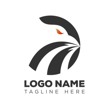 Kartal kafası basit minimal logo