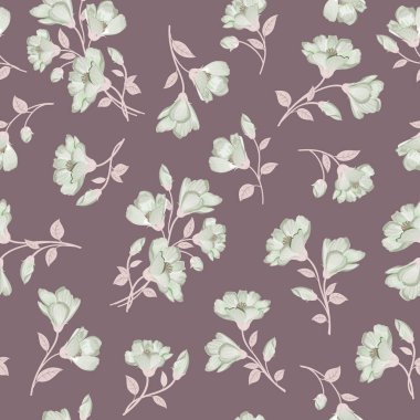 Çiçeklerle kusursuz desen