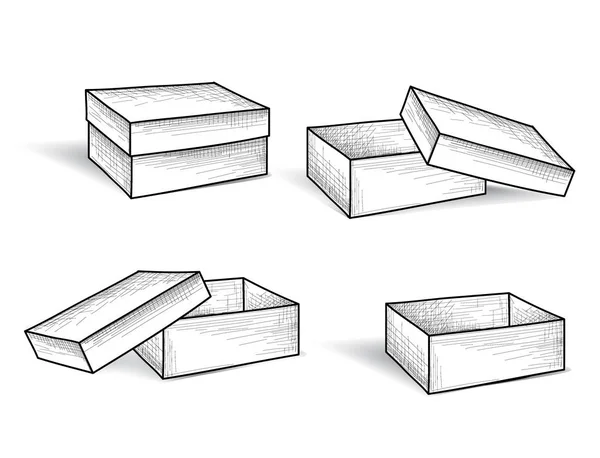 Pacote gravado coleção de linha doodle . — Vetor de Stock