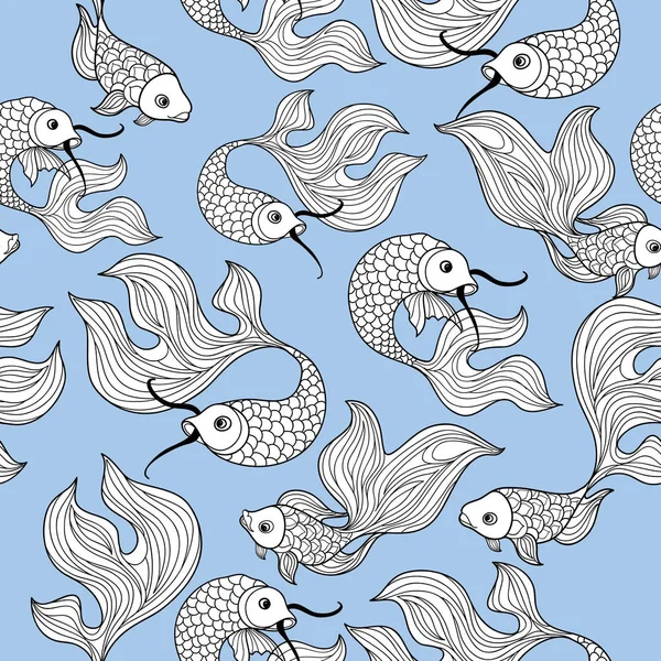 Fish seamless pattern. — Stock Vector