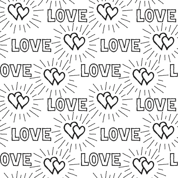 LOVE seamless pattern — Stock Vector