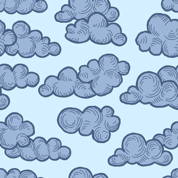 Ciel nuageux fond sans couture — Image vectorielle