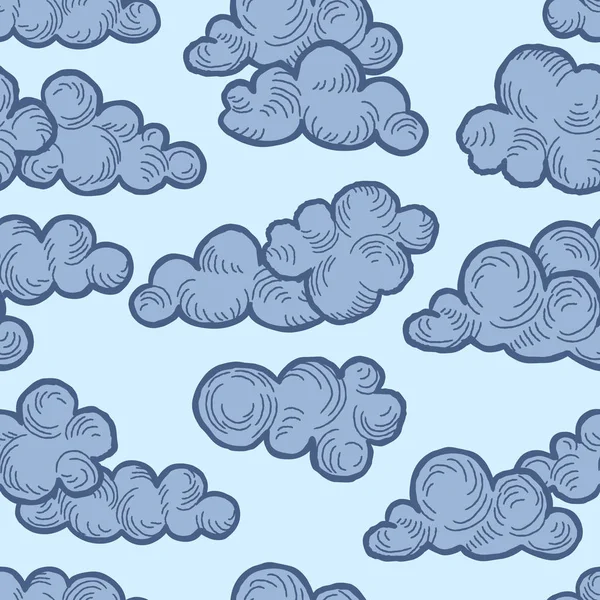 Cielo nublado fondo sin costuras — Vector de stock