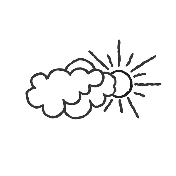 Солнце с иконкой облака . — стоковый вектор