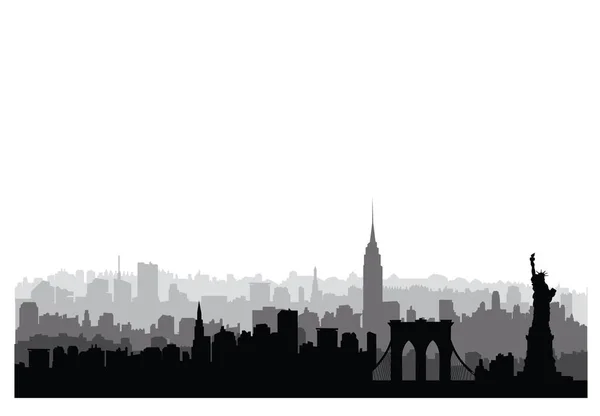 New York City buildings silhouette Royalty Free Stock Illustrations
