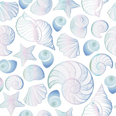 deniz kabuklarını seamless modeli