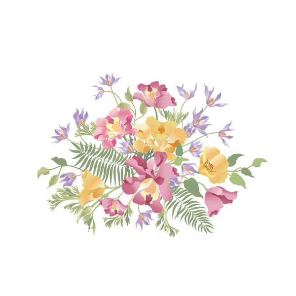 Piękny bukiet kwiatów — Wektor stockowy