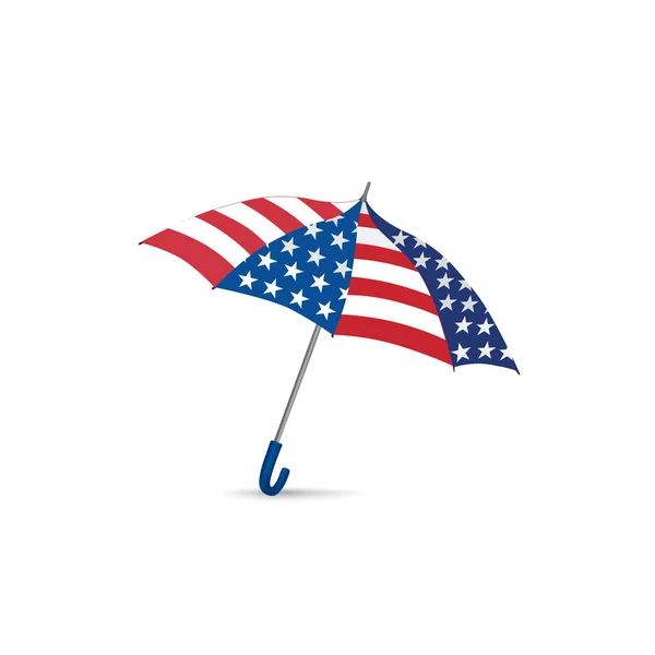 ร่มสีธงอเมริกัน — ภาพเวกเตอร์สต็อก