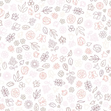 Yaprak ve çiçek deseni