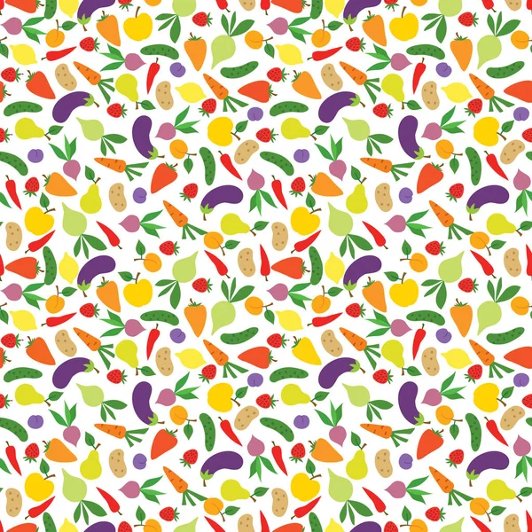 Vegetable icon seamless pattern — Stock Vector