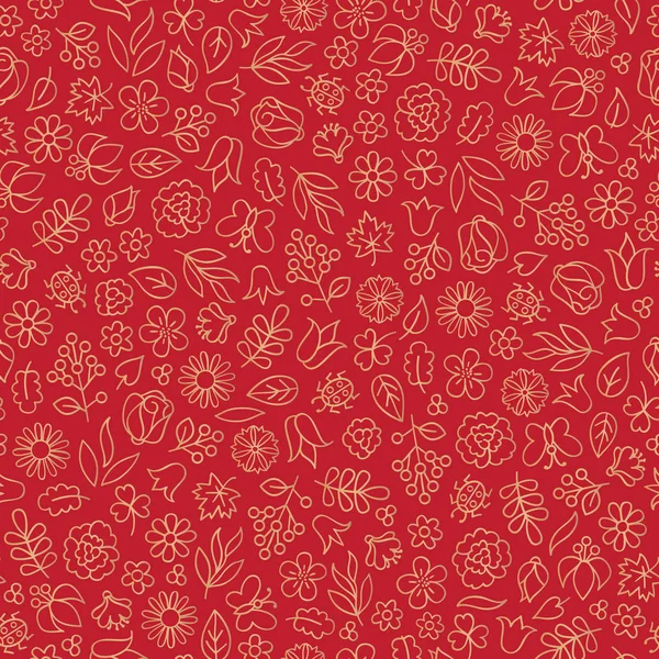 Textura floral roja — Archivo Imágenes Vectoriales