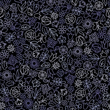 Çiçek, yaprak, berry simgeler. 