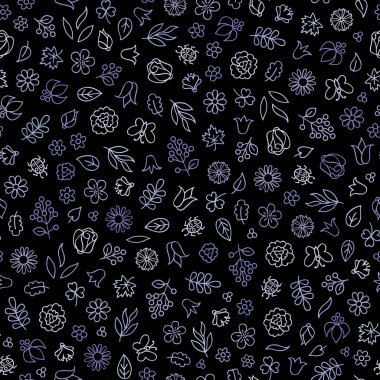 Çiçek simgesi seamless modeli.