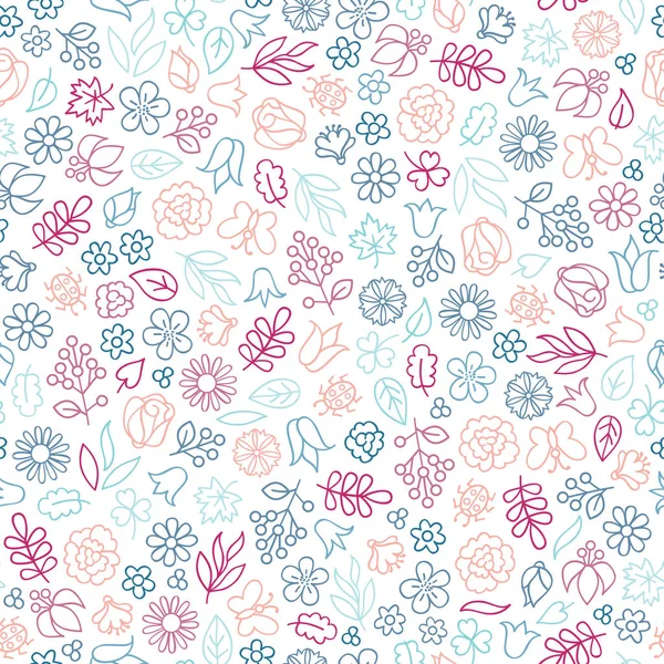 Icône fleur motif sans couture . — Image vectorielle