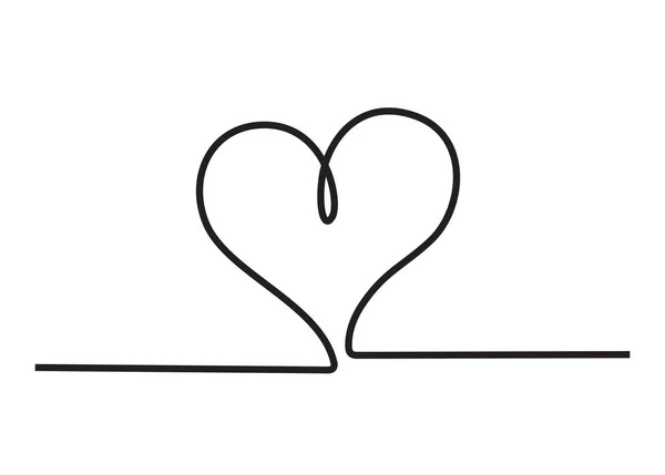 Τέχνης κομψή γραμμή εικονίδιο καρδιά — Διανυσματικό Αρχείο