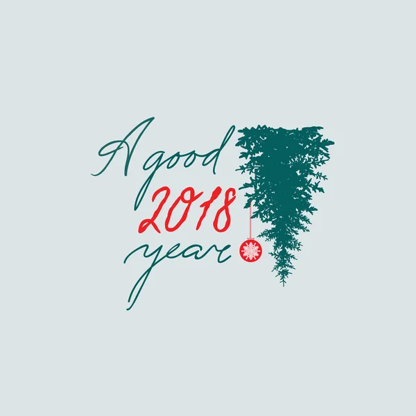 Scritta buon anno 2018 — Vettoriale Stock