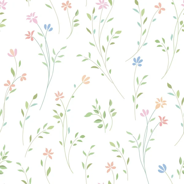 Motif floral sans couture — Image vectorielle