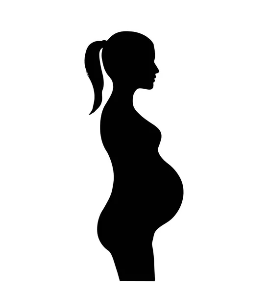 Silhouette de femme enceinte — Image vectorielle